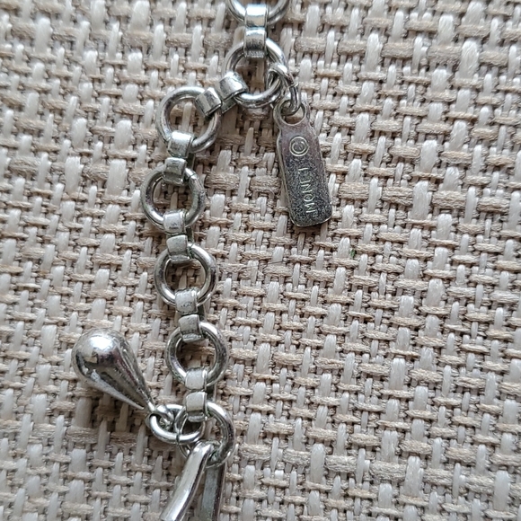 Vintage Monet Silver Tone Statement Pendant Necklace - Picture 3 of 4